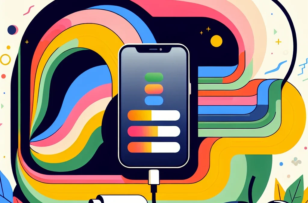 "Ilustrasi simbol dan arti warna indikator saat pengisian daya HP Samsung, menjelaskan berbagai status pengisian dari baterai seperti pengisian cepat, pengisian normal, dan status baterai penuh."