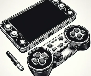 "Render of the new Nintendo Switch 2 featuring innovative magnetic Joy-Con controllers, showcasing sleek design and advanced gaming features."